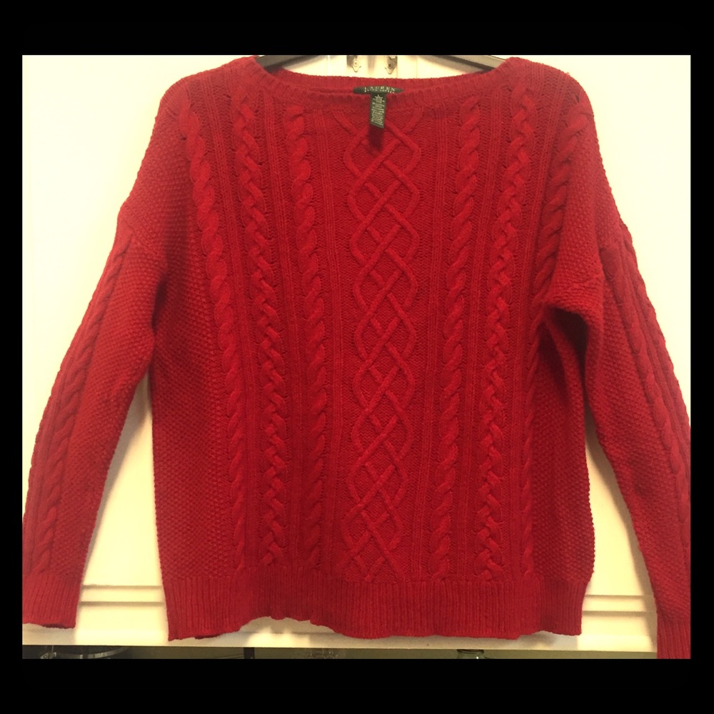 Lauren by Ralph Lauren Ladies Sweater Red size L